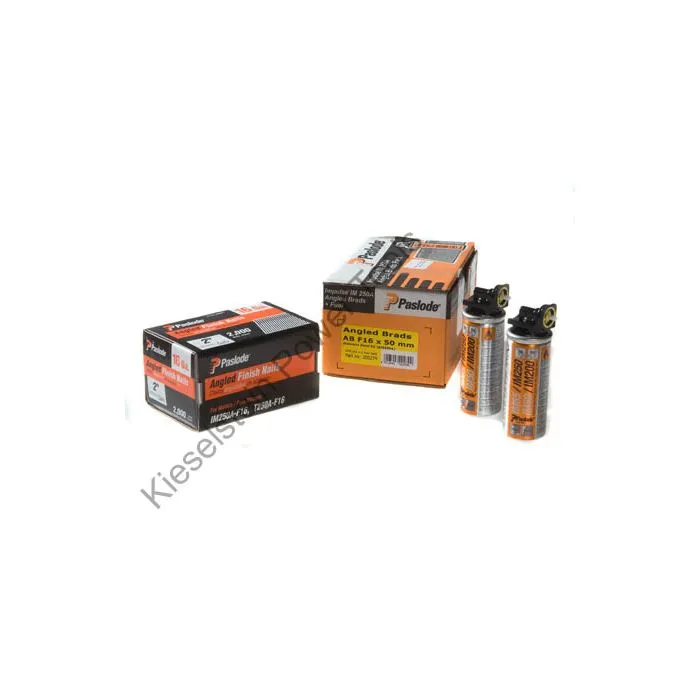 1 doos Paslode a 2.000 st. 32mm Brads RVS + gas IM65A/IM250A