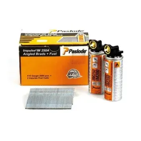 1 doos Paslode a 2000 stuks 38mm Brads RVS & gas IM65/IM250