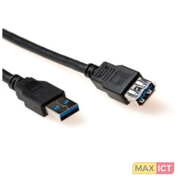ACT USB 3.0 m/f 2m USB-kabel USB 3.2 Gen 1 (3.1 Gen 1) USB A Zwart