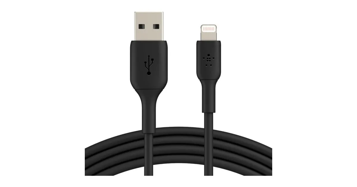 Belkin Boost Charge Lightning naar USB-A kabel 3 meter (Zwart, CAA001bt3MBK)