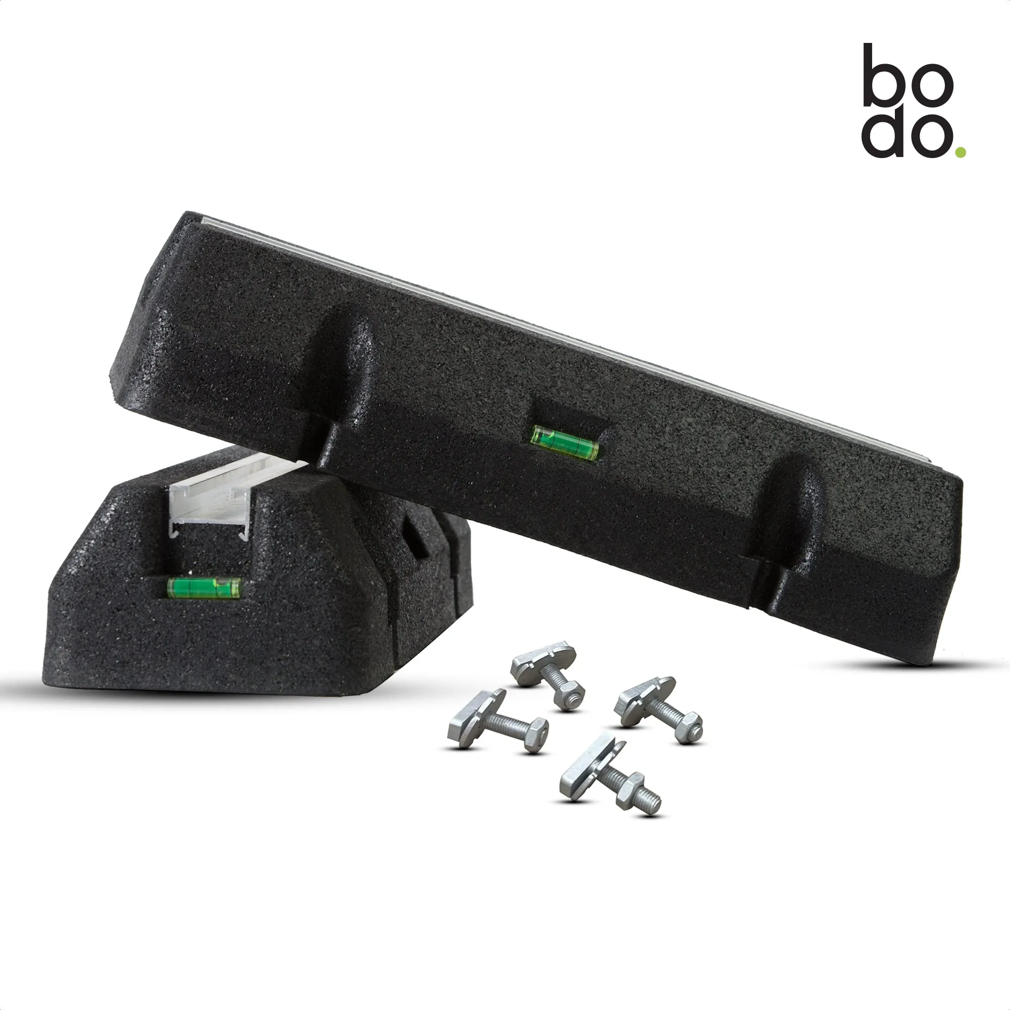 Bodo® - Rubberen Montage Balk 600mm - Ventilatie- en airconditioningaccessoire - Trilling dempend Rubber - Montage blok - Set - 