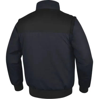 BODYWARMER MET UITNEEMBARE MOUWEN - POLYESTER/KATOEN - GRIJS/ZWART - 3XL