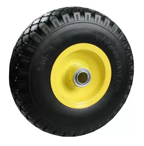 Bolderkarwiel - Steekwagenwiel anti-lek - vol rubber band prijs per stuk - maat 3.00-4