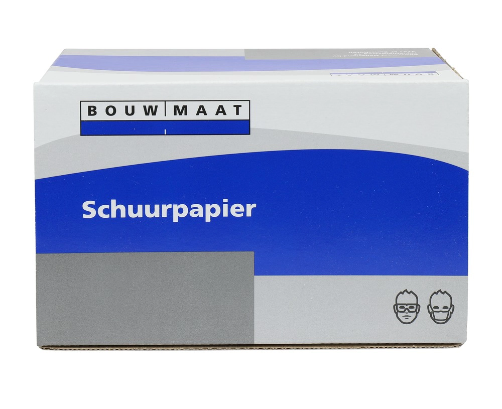 Bouwmaat Schuurdelta 98x147 mm wit + 7 gaten klittenband P80 doos 50 stuks