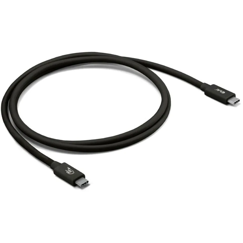 Club 3D USB-C 80Gbps Certified 240W 8k 240Hz kabel (Zwart, 1.2m)