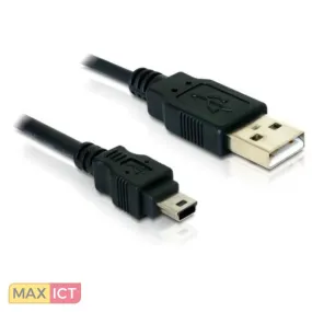 DeLOCK 82252 USB-kabel 1,5 m USB 2.0 USB A Mini-USB B Zwart