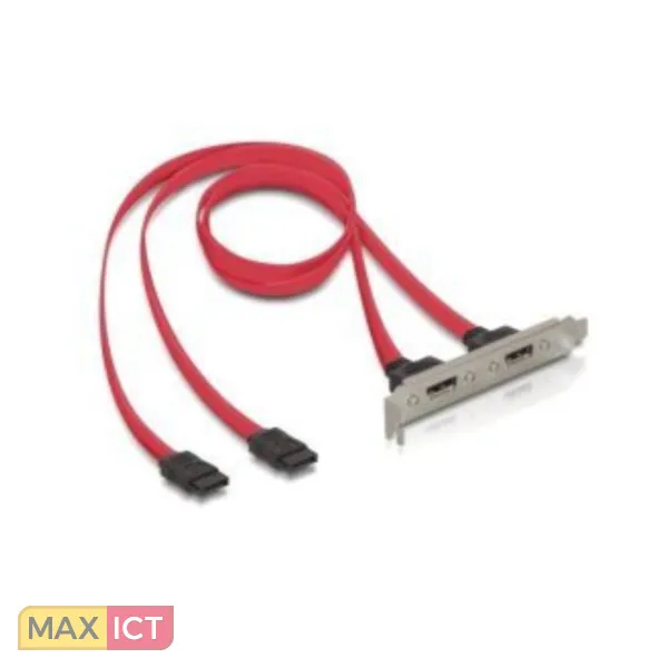 DeLOCK Slotbracket 2x internal SATA > 2x eSATA external SATA-kabel 2 x SATA 7-pin