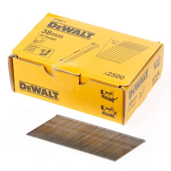 DeWalt Inox spijkers zonder kop 38mm 16 Gauge 20° voor DC618 doos met 2500 spijkers