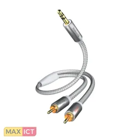 Inakustik 00410005 audio kabel 5 m 3.5mm 2 x RCA Wit