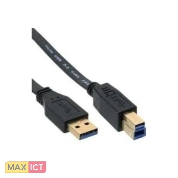 InLine 35310F USB-kabel 1 m USB 3.2 Gen 1 (3.1 Gen 1) USB A USB B Zwart