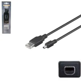 KABEL USB A NAAR MINI 4 STEKER 1.80 MTR  8712V