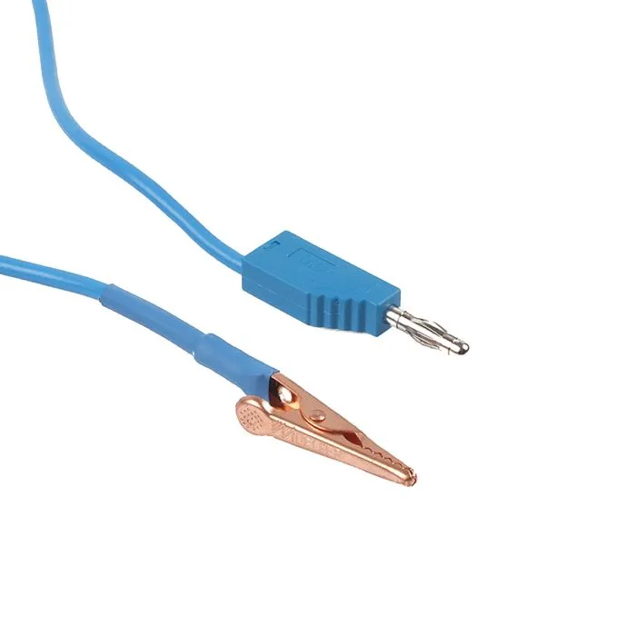 LOSSE BLAUWE KABEL MET KROKODILLENBEK V/D PUK 4.1