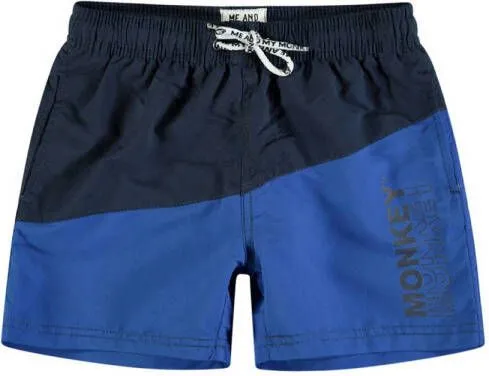 Me & My Monkey zwemshort donkerblauw blauw Jongens Polyester Meerkleurig 128-134