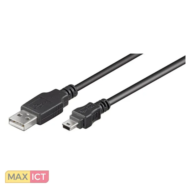 MicroConnect Microconnect USBAMB55 USB-kabel USB 2.0 5 m USB A Mini-USB B Zwart