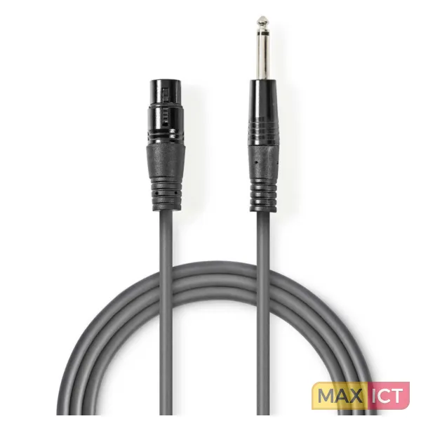 Nedis COTH15120GY50 audio kabel XLR (3-pin) 6.35mm Grijs
