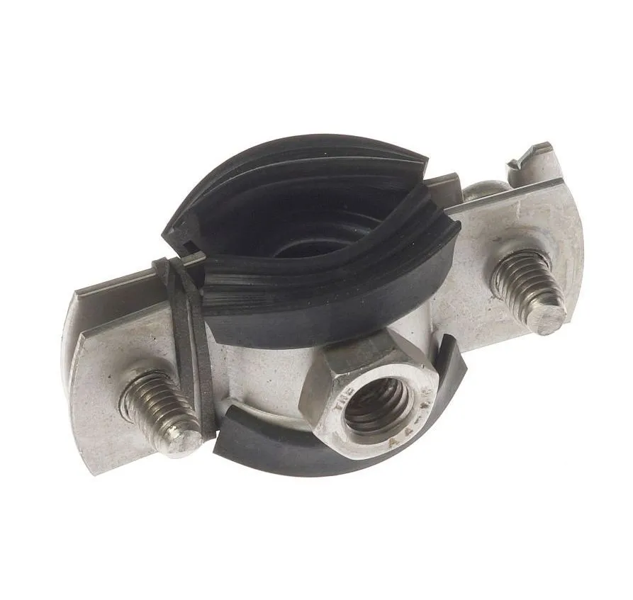 Pijpbeugel BIFIX®1301 M8 RVS 316 24-29 mm met rubber inlaag