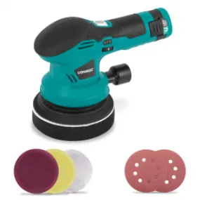 Polijstmachine 12V- Ø 125mm | Incl. Accu, usb-c kabel, 4 polijstschijven en schuurpapier