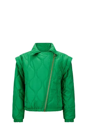 Retour Jeans gewatteerde zomerjas Gislene felgroen Meisjes Polyester Reverskraag 122 128