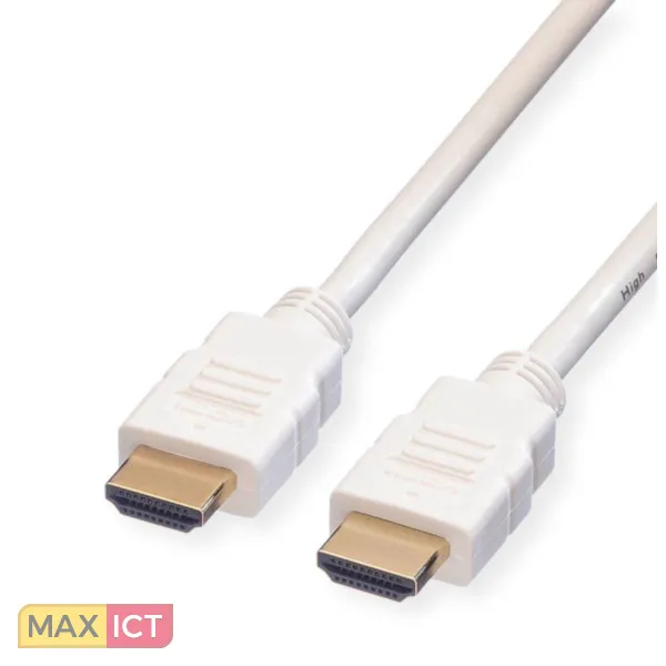 Roline ROLINE HDMI High Speed kabel met Ethernet, whit 2,0m