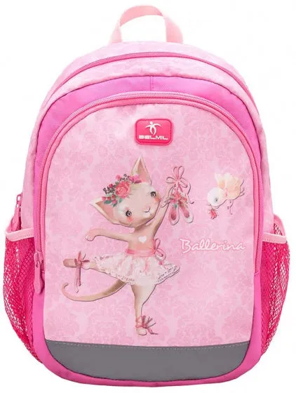 rugzak met ballerina junior 12 liter polyester roze