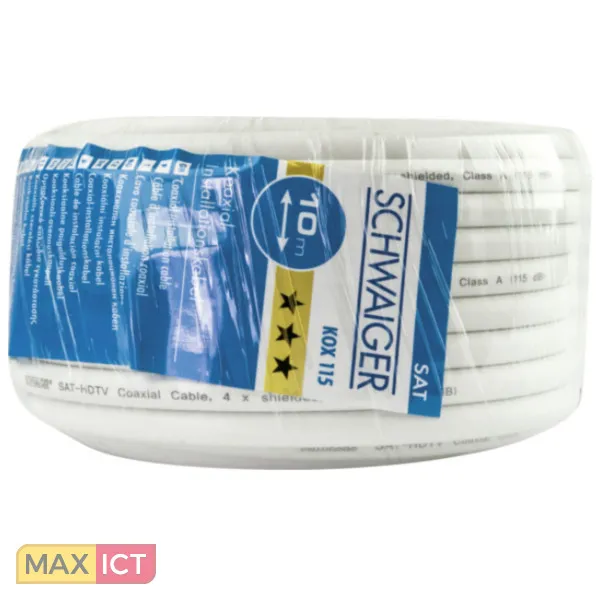 Schwaiger KOX11510 052 10m Wit coax-kabel
