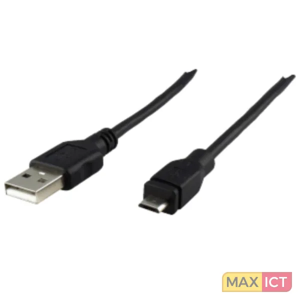 Schwaiger Schwaiger CK1512 533 USB-kabel USB 2.0 1,8 m USB A Micro-USB B Zwart