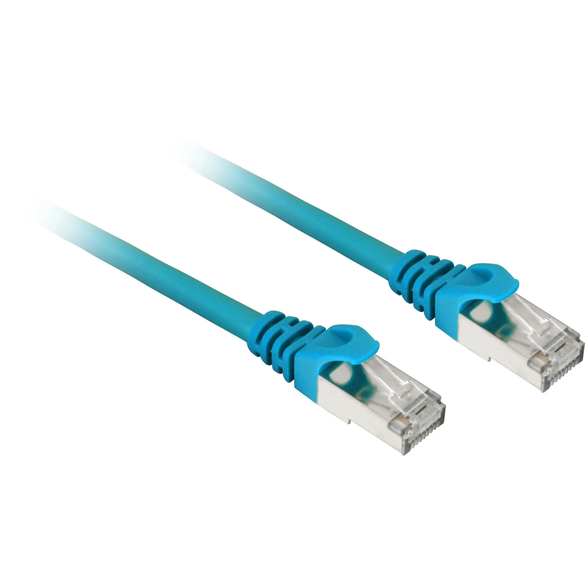 Sharkoon Patchkabel SFTP, RJ-45 met Cat.7a (Blauw, 0,5 meter, Ruwe kabel)