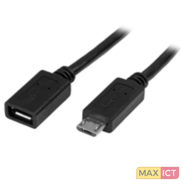 StarTech .com Micro-USB verlengkabel 0,5 m M/F Micro USB kabel 50cm