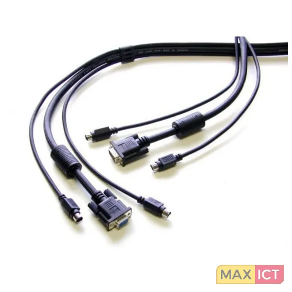 StarTech Neomounts KVM Switch cable, PS/2 toetsenbord-video-muis (kvm) kabel Zwart 7,5 m