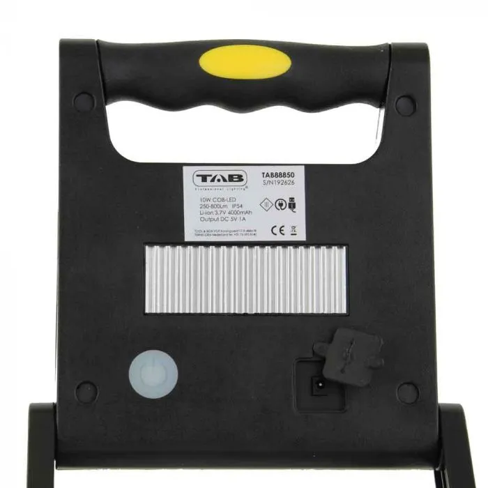 TAB Professional Lighting® TAB88850, LED servicelamp, accu, knipperfunctie amber, IP54, 3 lichtstanden, magneten, lichtgewicht A
