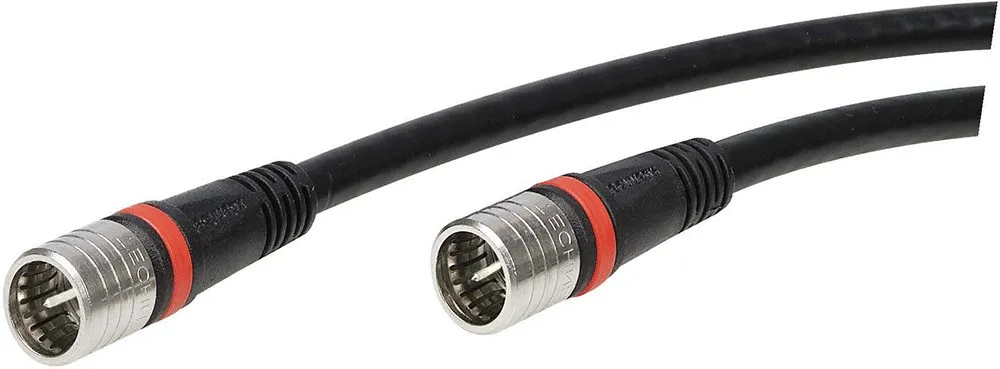 TECHNETIX  2X F-CONNECTOR QUICK MALE  1.5 meter Kabel RLA++ ZWART