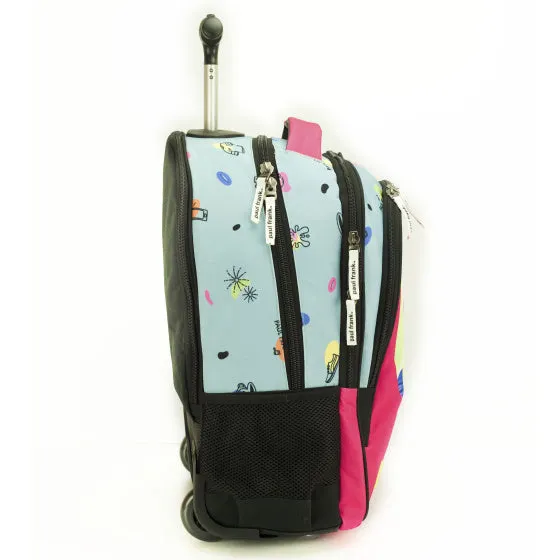 trolley rugzak junior 40 liter 48 x 30 cm polyester roze
