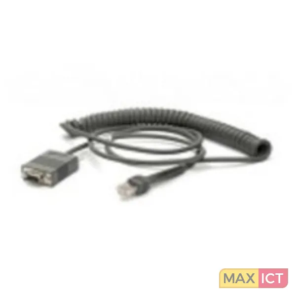 Zebra CBA-RF2-C09ZAR seriële kabel Zwart 2,8 m RS232 DB9